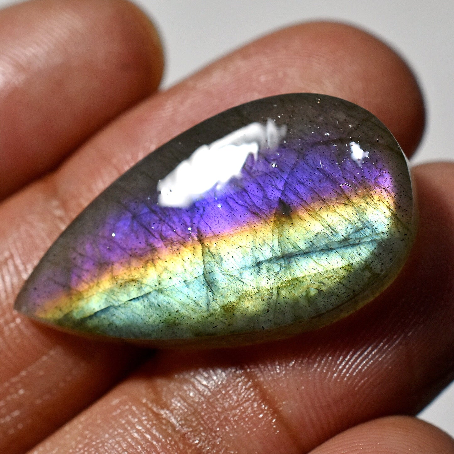 Rare Purple Fire Labradorite Cabochon | Mixed Shape Labradorite Gemstone for Pendant Making