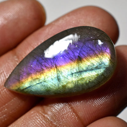 Rare Purple Fire Labradorite Cabochon | Mixed Shape Labradorite Gemstone for Pendant Making