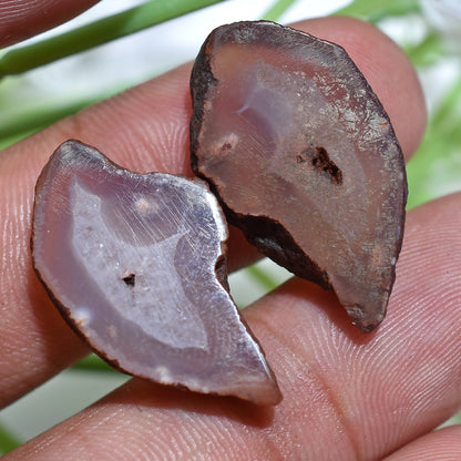 Window Druzy Brown Solar Quartz Gemstone Pair – Fancy Druzy Quartz for DIY Earrings & Handmade Jewelry