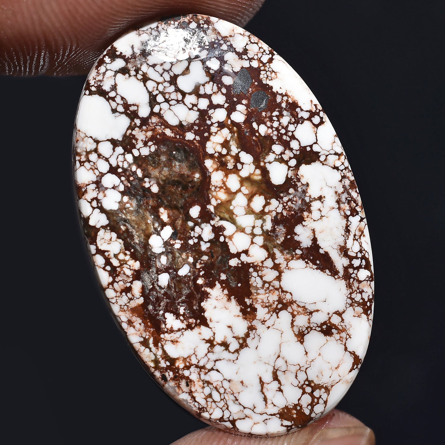 Wild Horse Jasper Magnesite Cabochon - Pear Shaped Loose Gemstone