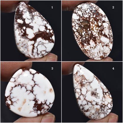 Wild Horse Jasper Magnesite Cabochon - Pear Shaped Loose Gemstone