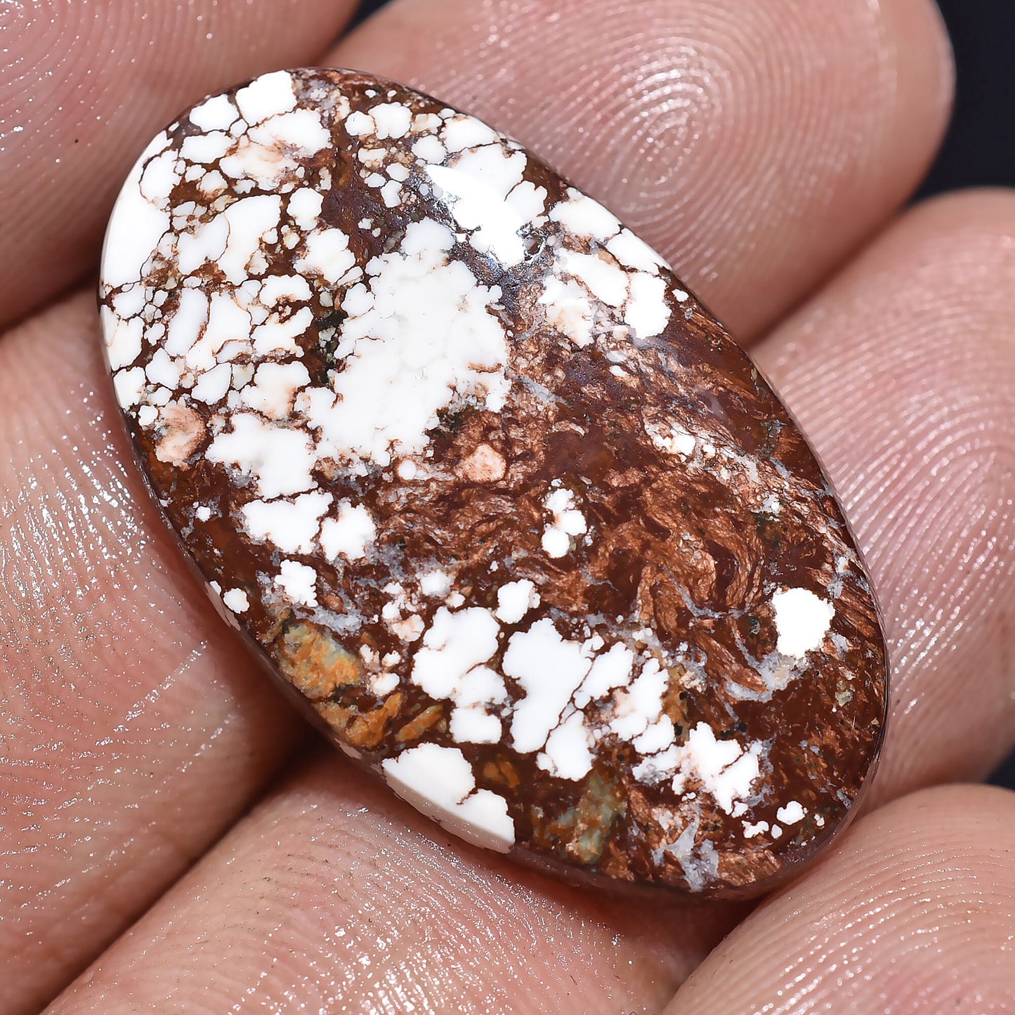 Unique Wild Horse Jasper Gemstone – Natural Oval Cabochon for Jewelry & Gifts