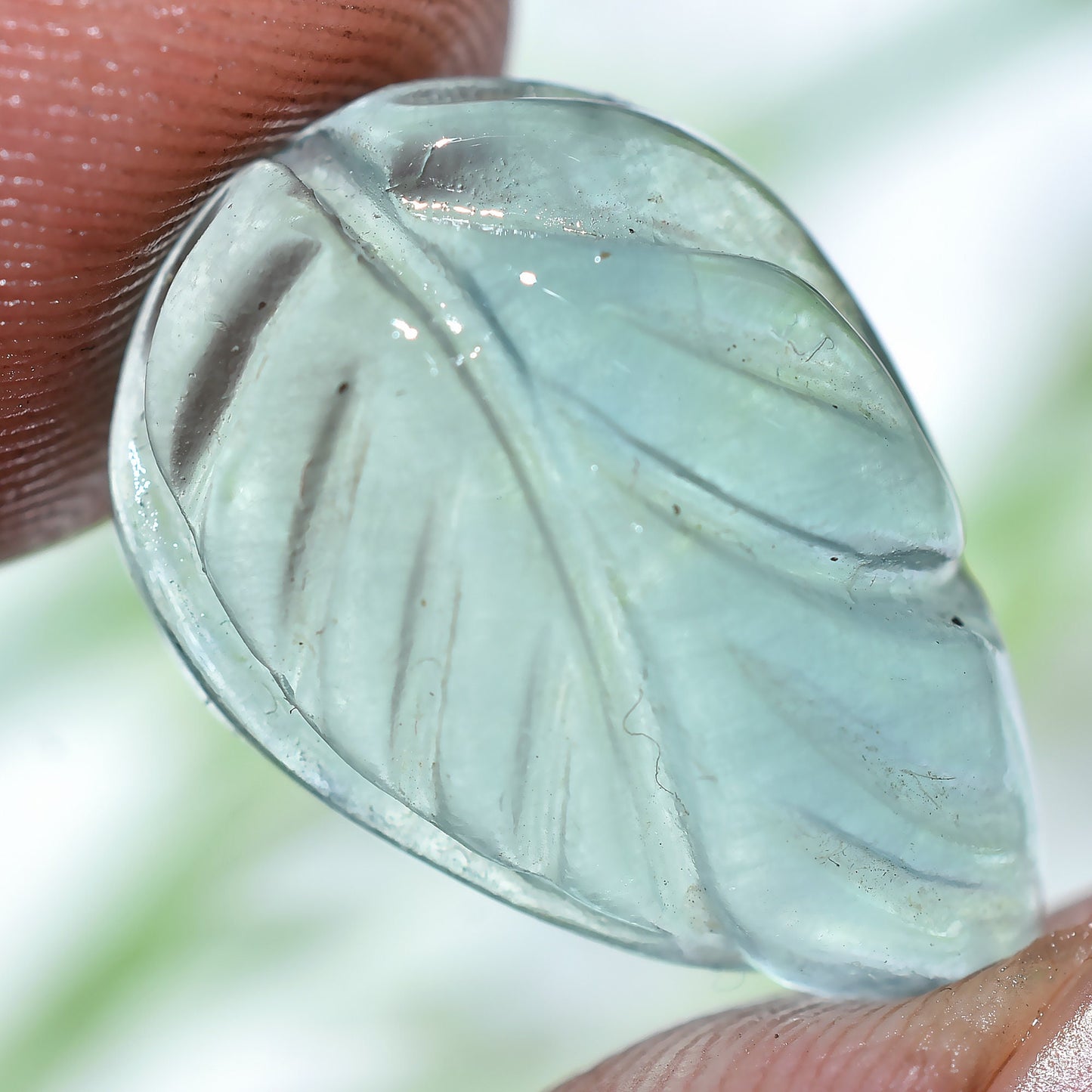 Wonderful Green Fluorite  Gemstone, Leaf Fluorite Pear Shape Cabs, Smooth Loose Hand Carved Gemstone, Crystals Fluorite Making Stone Supplie