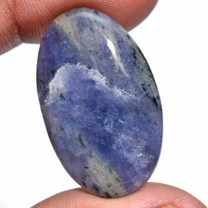 Oval Blue Iolite Gems - Loose Iolite Cabochons for Pendant & Jewelry Making