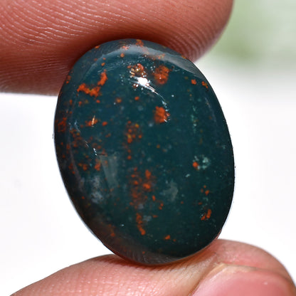 Natural Oval Bloodstone Gemstone – Healing Bloodstone Cabochon