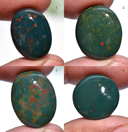 Natural Oval Bloodstone Gemstone – Healing Bloodstone Cabochon