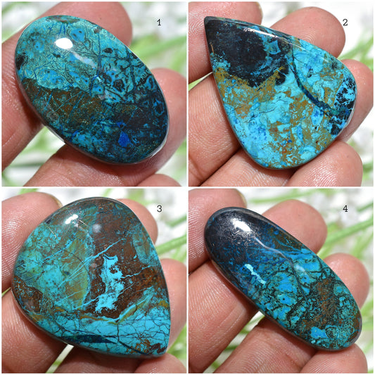 Top Quality Shattuckite Azurite Loose Cabochon – Polished Oval Pear Stone