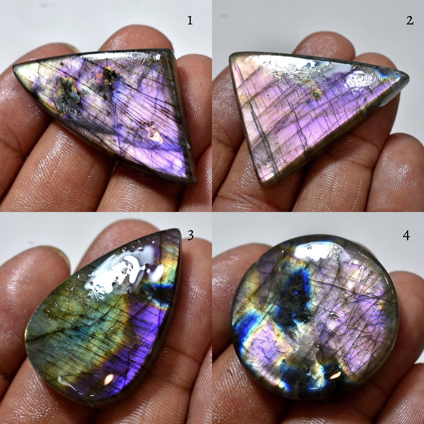 Flashy Purple Fire Labradorite Cabochon, Mix Shape Labradorite, Purple Labradorite, Labradorite Gemstone, Healing Crystal, Magical Stone