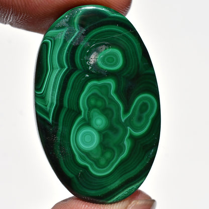 Rare Oval Malachite Cabochon – Designer Green Gemstone for Pendants & Healing Crystals