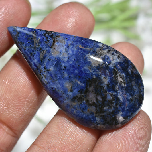 Blue Sodalite Crystal Gemstone – Pear-Shaped Natural Gemstone