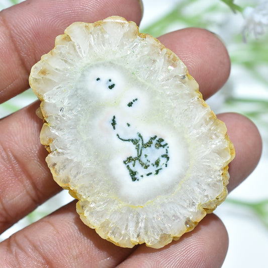 Pretty Yellow Solar Quartz Cabochon – Big Flat Back Agate for DIY Jewelry, Wholesale Price