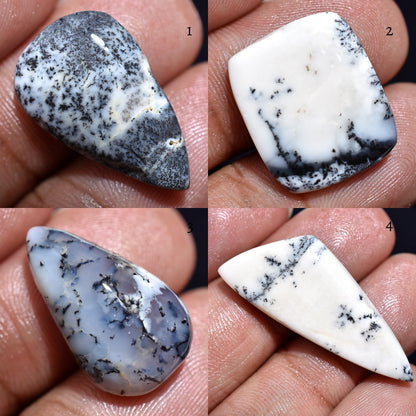 100% Natural Dendrite Opal Gemstone – Wholesale Loose Mix Shape Cabochons