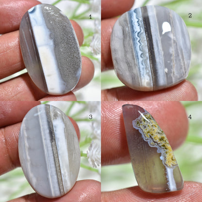 Original Blue Opal Stone – Flat Back Peruvian Opal Cabochon