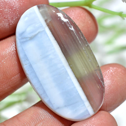 Blue Boulder Opal Stone – Loose Flat Back Opal Cabochon for Pendant Making & Craft Supplies