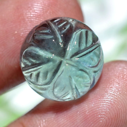 Carved Green Fluorite Round Healing Gemstone for Pendants