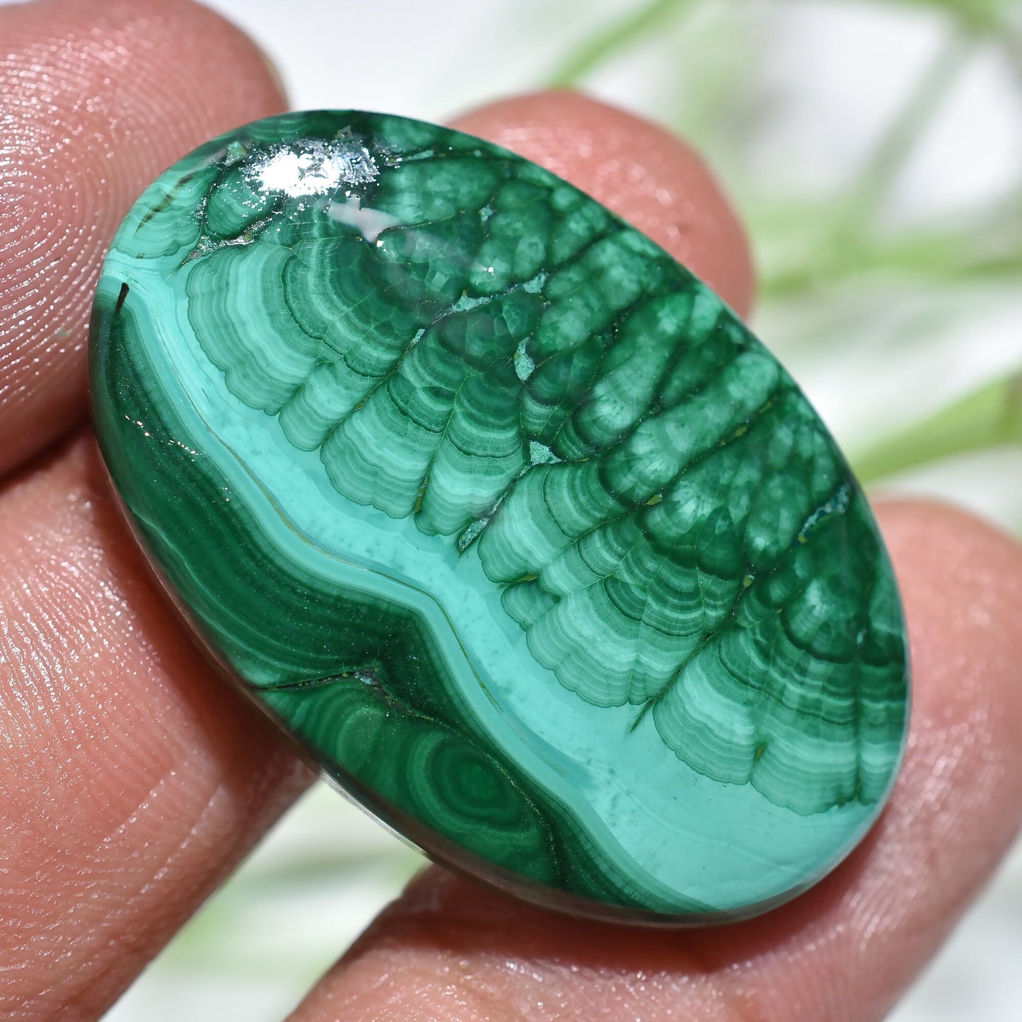 Natural Malachite Cabochons | Pear-Shaped Loose Gemstone for Jewelry Making