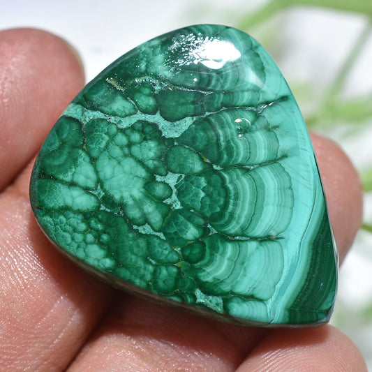 Natural Malachite Cabochons | Pear-Shaped Loose Gemstone for Jewelry Making