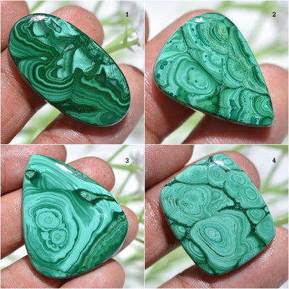 Top Quality Rare Malachite Designer Gemstone - Green Malachite Slice Cabochon