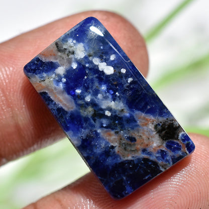 Oval Sodalite Gemstone – Blue Sodalite Cabochon, Small Loose Stones for Rings & Pendants