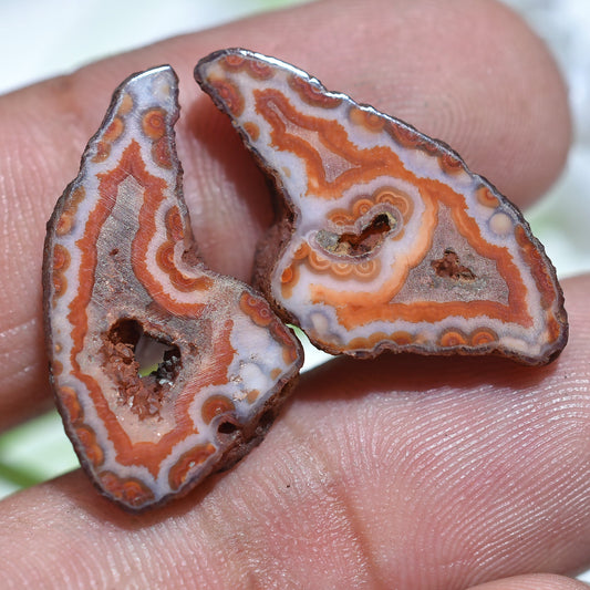 Brown Druzy Geode Agate Pair - Fancy Shape Window Druzy Earring Pair, Designer Agate Slice Stone Pair, Women's Earrings DIY Jewelry Making