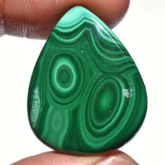 Wholesale Malachite Cabochon, Round & Pear Shaped Flat Back Gemstone