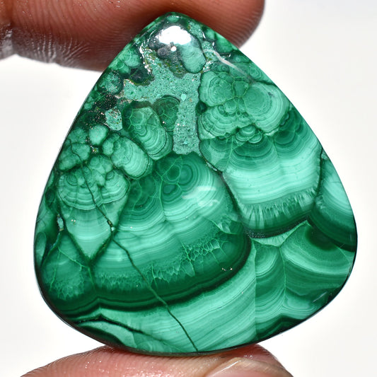 Natural Malachite Gemstone – Flat Back Malachite Cabochon Loose Stone