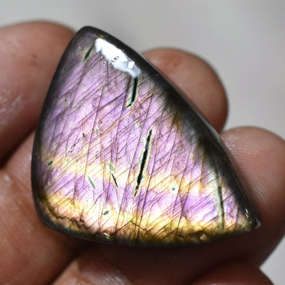 100% Natural Purple Labradorite Cabochon – Genuine Loose Stone for Jewelry & Crystal Gift