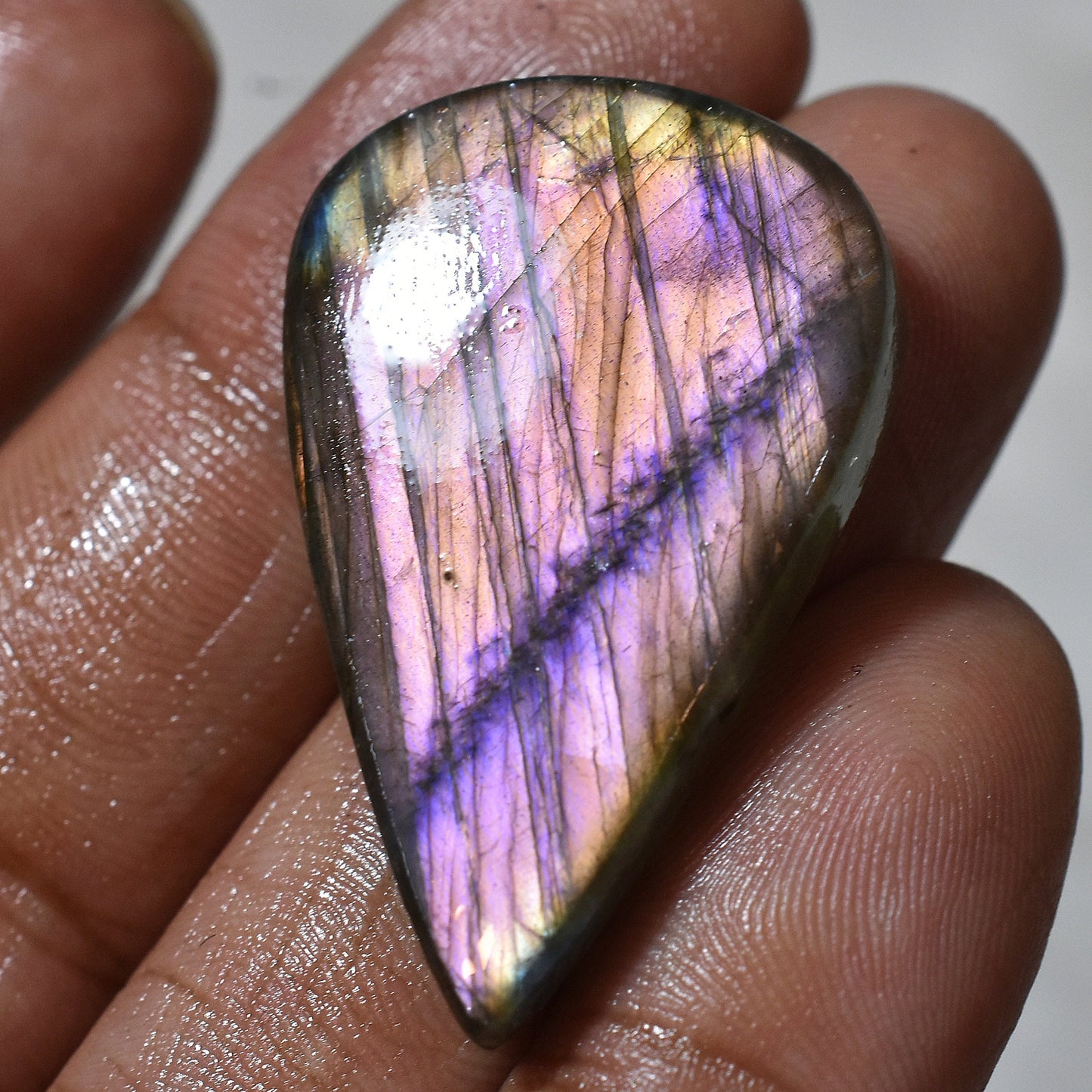 AAA Quality Purple Labradorite Gemstone – Natural Wholesale Cabochons, Hand-Polished for Jewelry Making