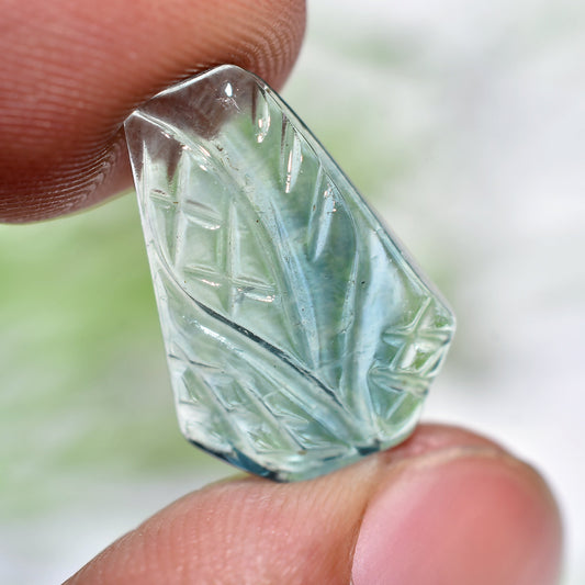 Natural Green Fluorite Gemstone – Carved Healing Crystal Stone for Jewelry, Designer Fluorite Loose Gemstone