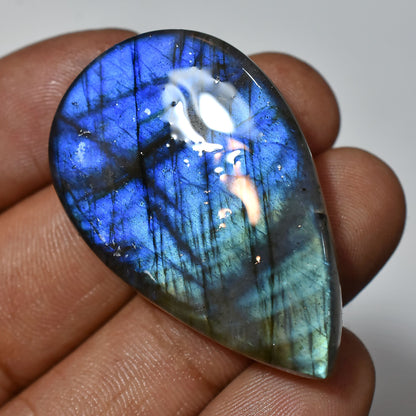 AAA Quality Blue Labradorite Gemstone – Natural Pear Cabochon