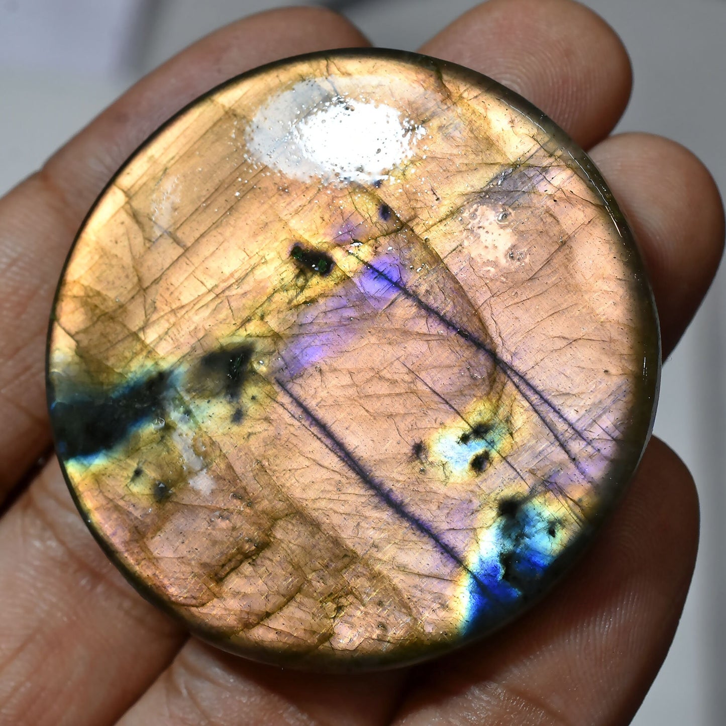 Amazing Quality Rainbow Fire Labradorite Cabs – Mixed Shape Purple Labradorite, Wholesale Flat Back Gemstones for Jewelry