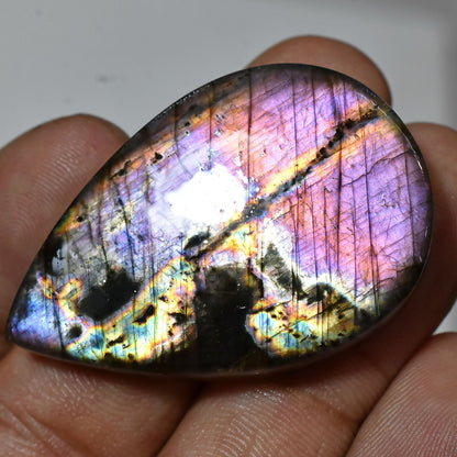 Amazing Quality Rainbow Fire Labradorite Cabs – Mixed Shape Purple Labradorite, Wholesale Flat Back Gemstones for Jewelry