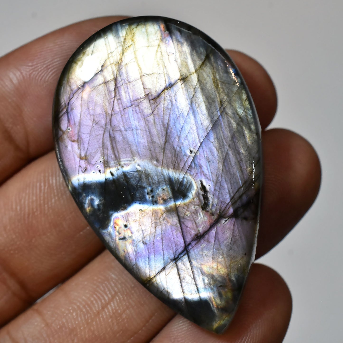 Multi Fire Labradorite Cabochon – Loose Mixed Shape Gemstones for Pendant Making