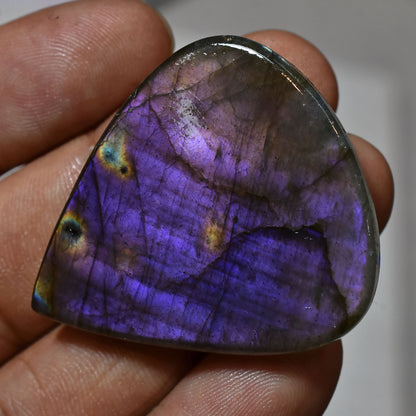 Natural Labradorite Cabochon - Mixed Shaped Spectrolite Rainbow Fire, Purple Flash Labradorite, Smooth Crystal for Pendant Making