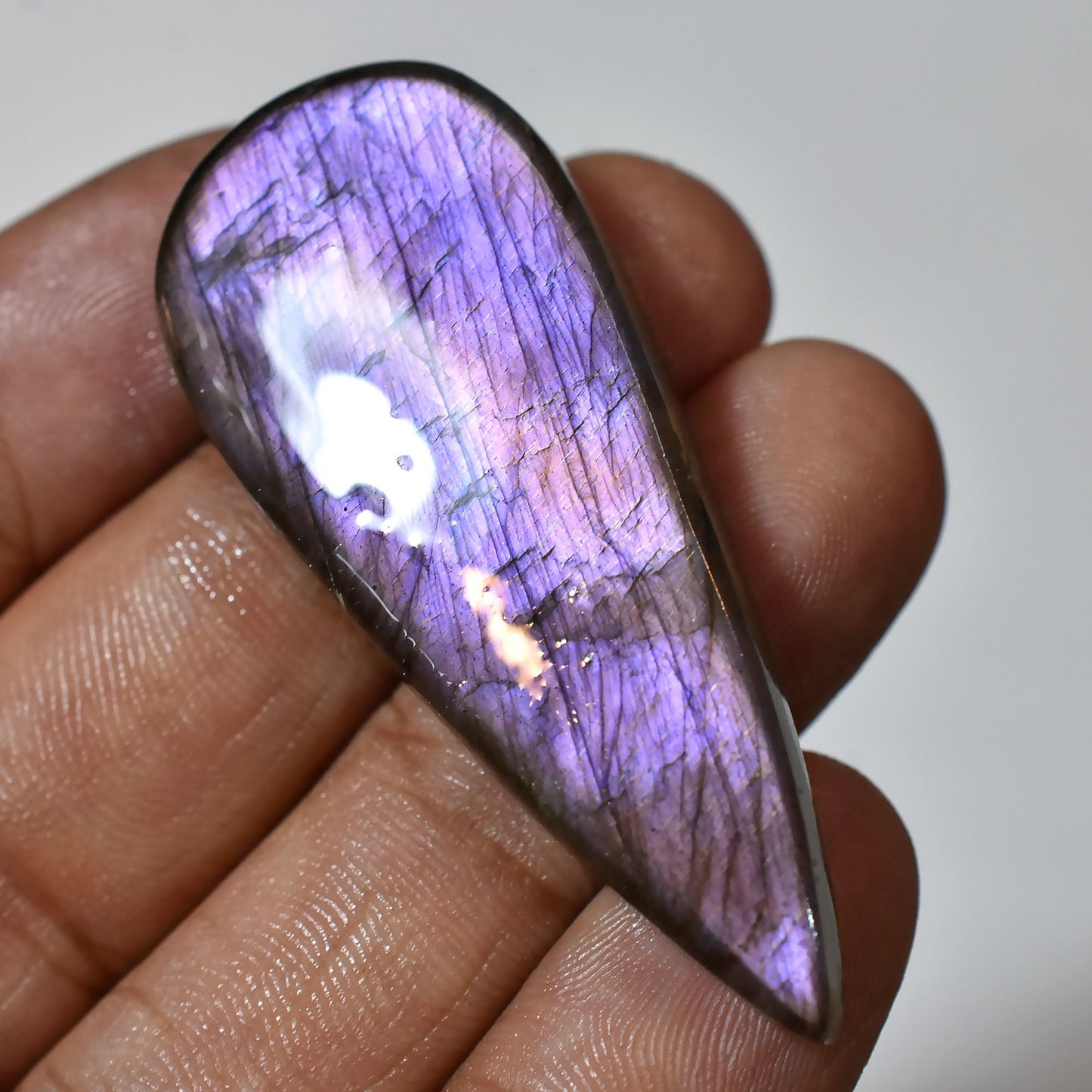 Top Quality Multi Fire Purple Flashy Labradorite Cabochon - Spectrolite Wholesale