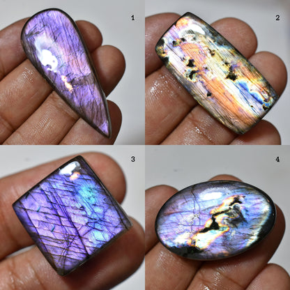 Top Quality Multi Fire Purple Flashy Labradorite Cabochon - Spectrolite Wholesale