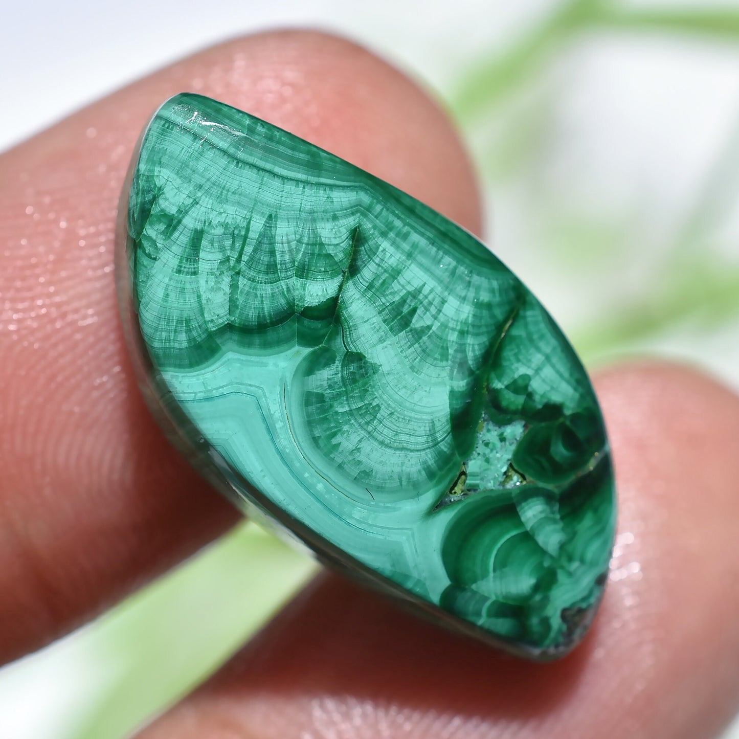 Natural Malachite Cabochons | Pear-Shaped Loose Gemstone for Jewelry Making