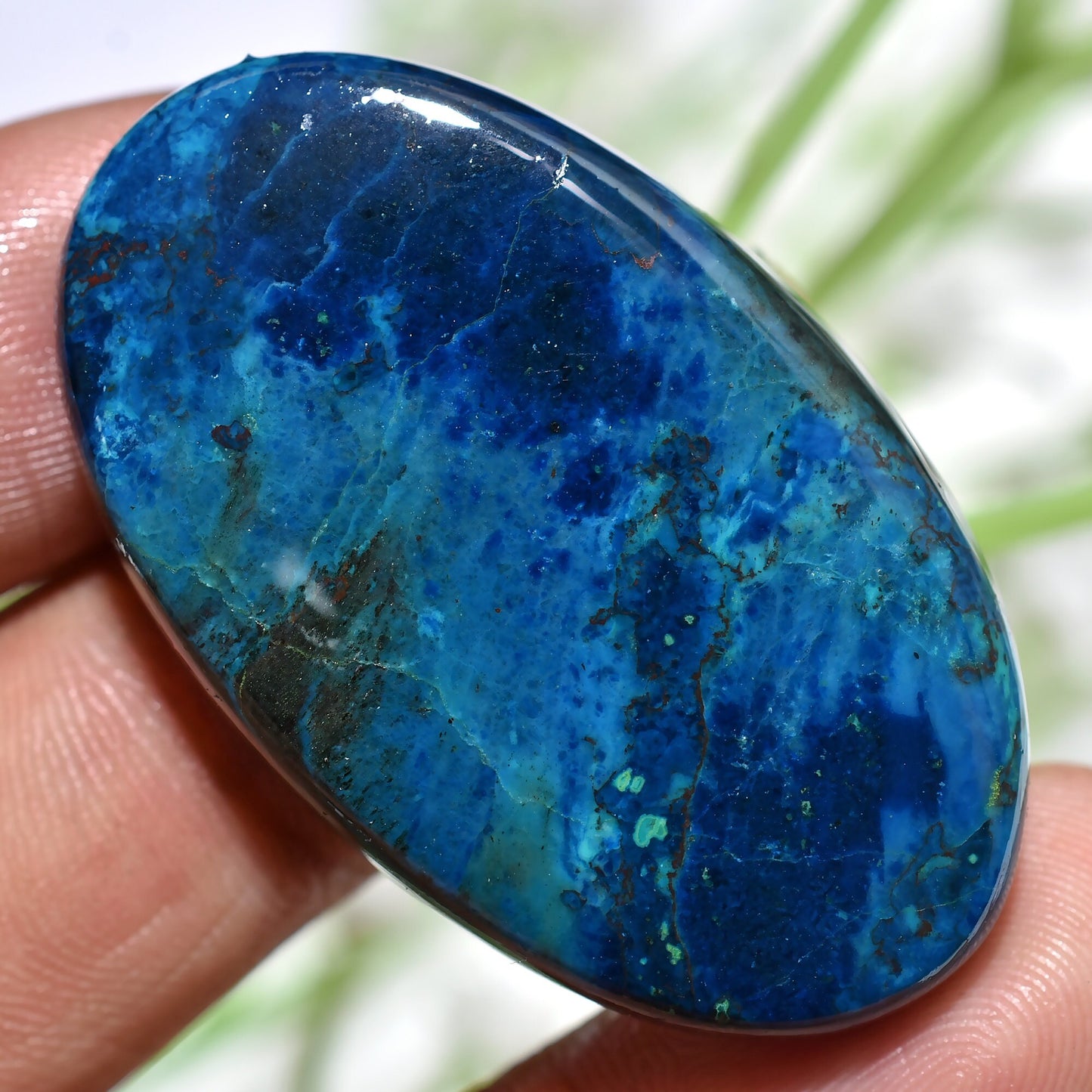 Natural Shattuckite Cabs - Oval Shaped Loose Stones for Pendants & Jewelry Making