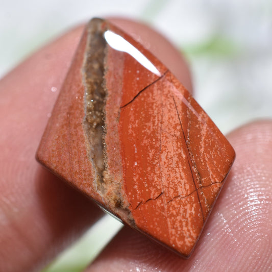 Natural Red Jasper Pear Shaped Cabochon - Loose Gemstone for Pendant Making & Handmade Jewelry