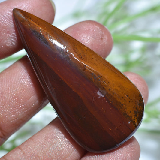 Top Quality Brown Iron Tiger Eye Gemstone - Pear-Shaped Loose Cabochon for Pendant Making