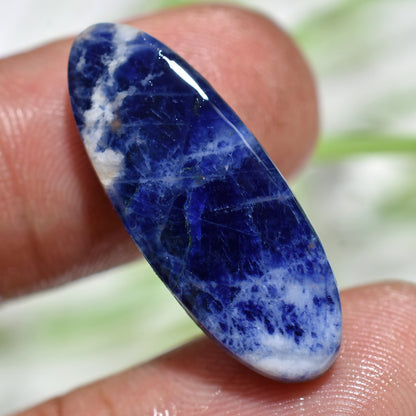 Oval Sodalite Gemstone – Blue Sodalite Cabochon, Small Loose Stones for Rings & Pendants