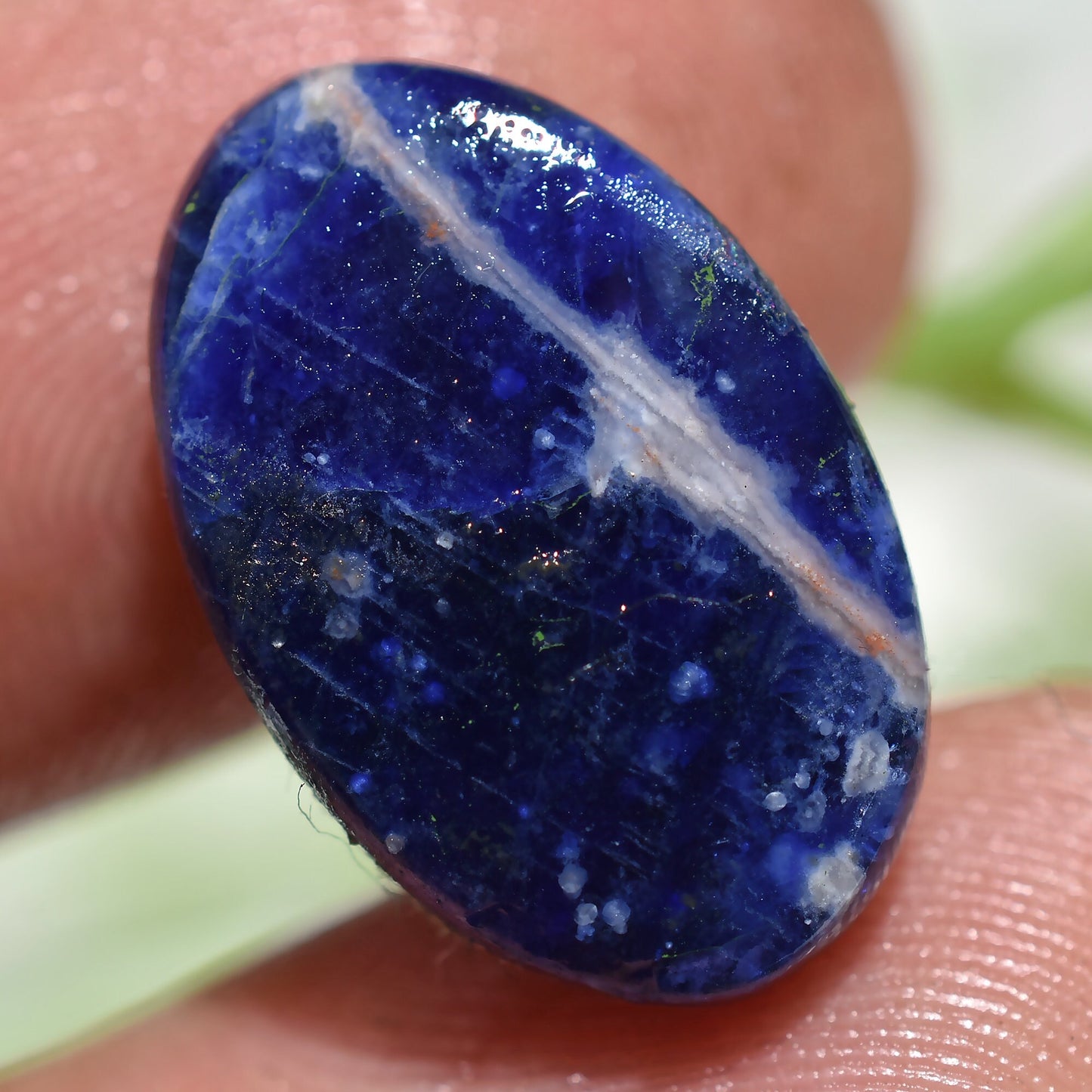 Oval Sodalite Gemstone – Blue Sodalite Cabochon, Small Loose Stones for Rings & Pendants