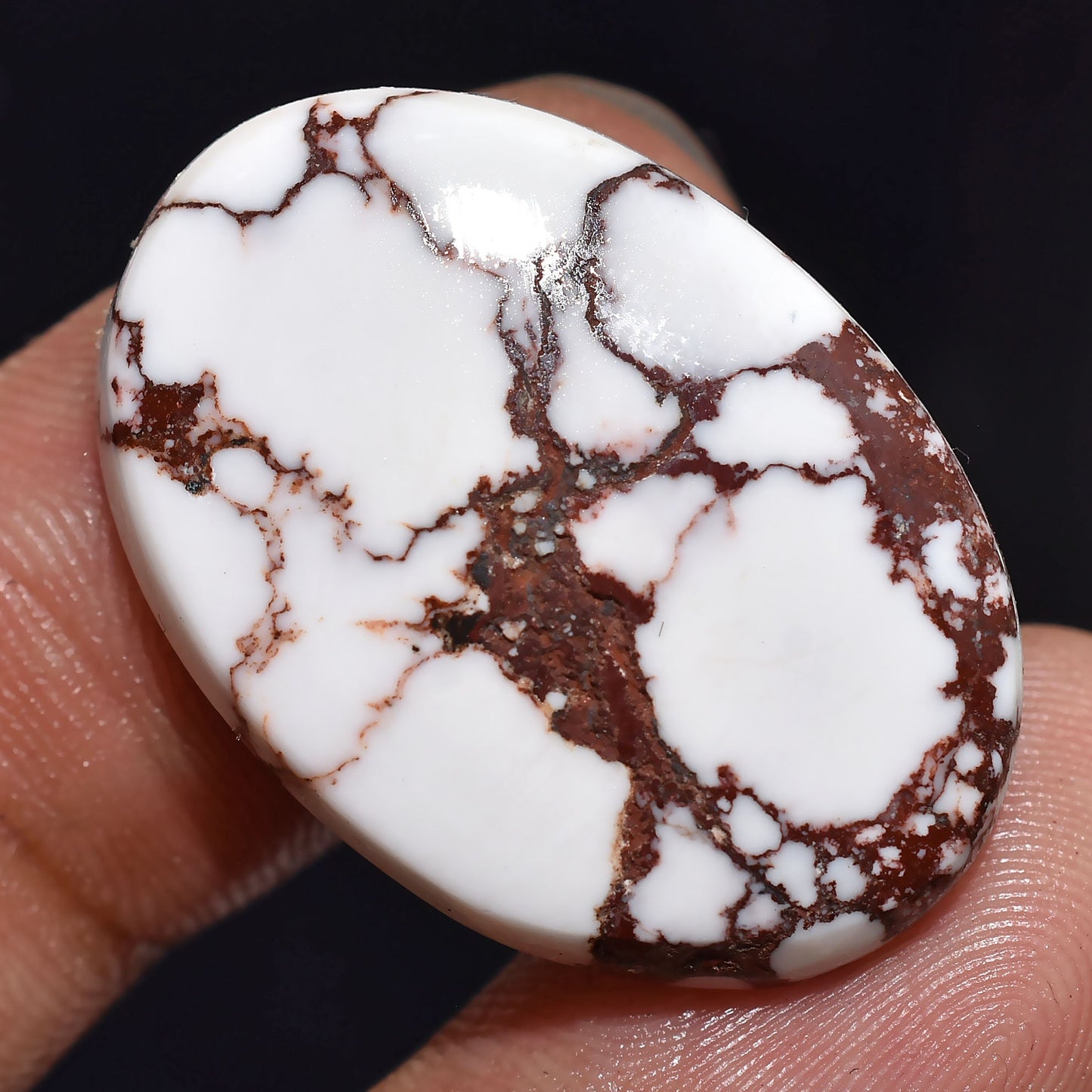 Rare Wild Horse Magnesite Cabochon | Oval Smooth Polished Stone for Pendant Making