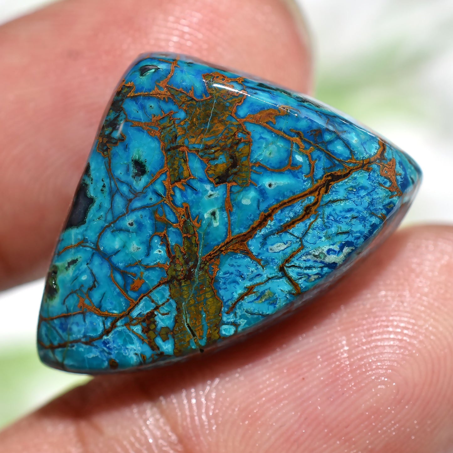 Unique Shattuckite Cabochon | Fancy Shaped Azurite Crystal for Pendant & Jewelry Gifts