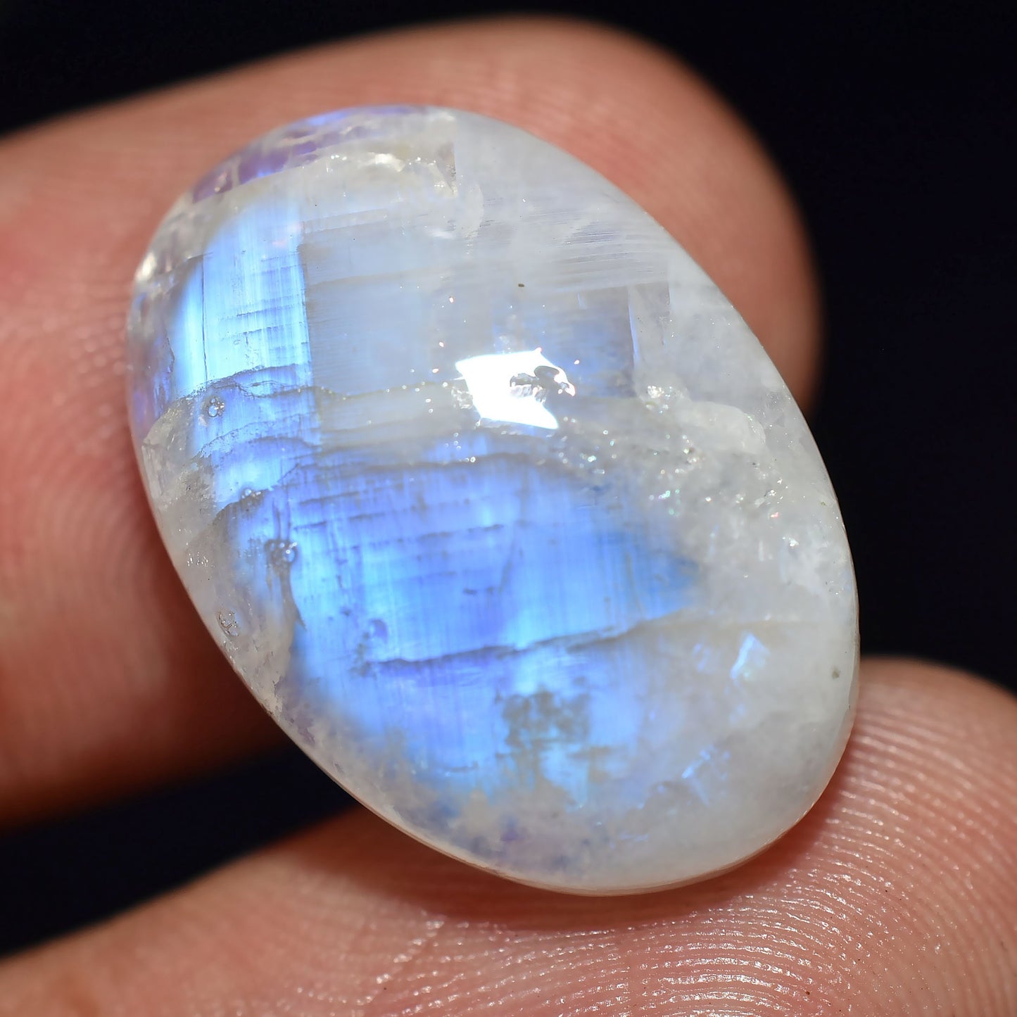 Rainbow Moonstone Cabs – Blue Moonstone Gemstones for Jewelry & Ring Making