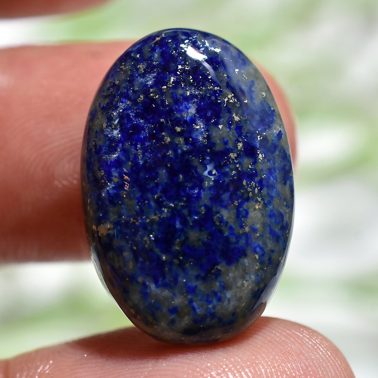 Natural Lapis Lazuli Cabochons | Oval Flat Back Blue Gemstone for Rings & Pendants - Smooth Polished Crystal