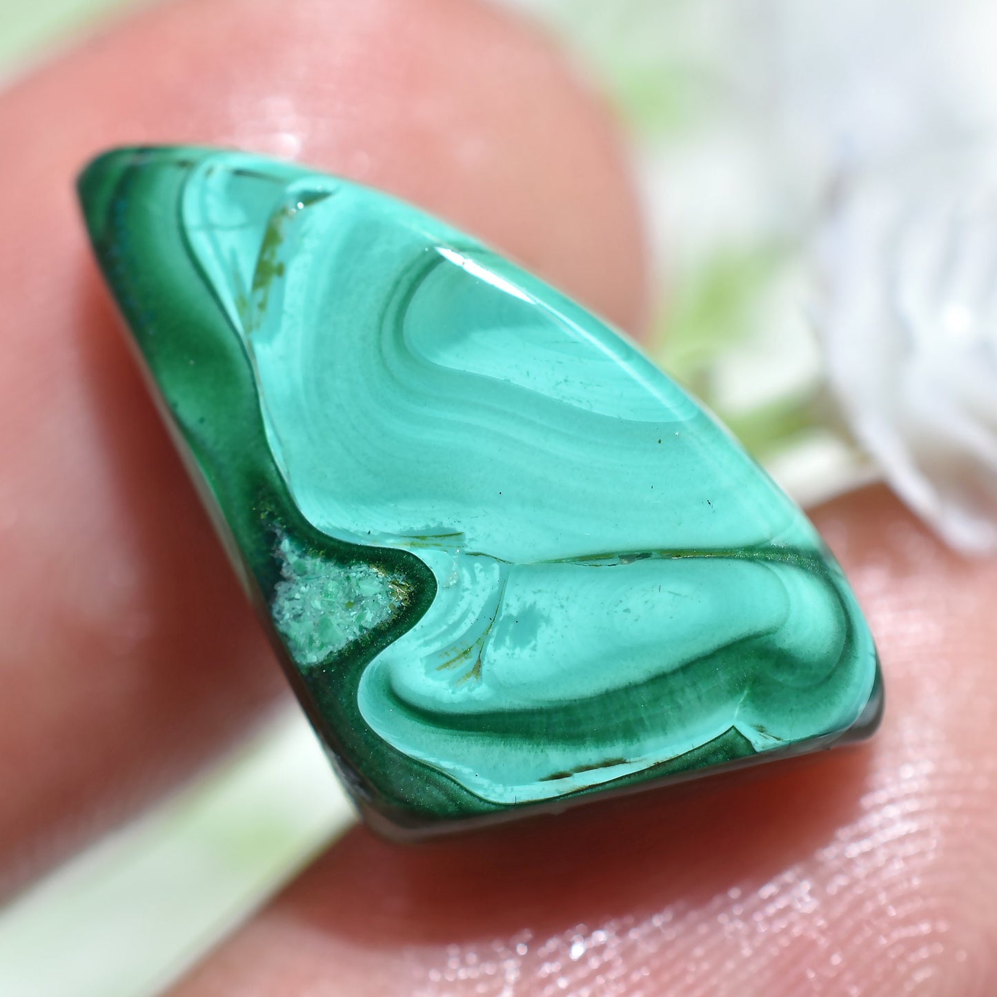 Unique Malachite Gemstones - Small Cabochons for Custom Jewelry & Healing