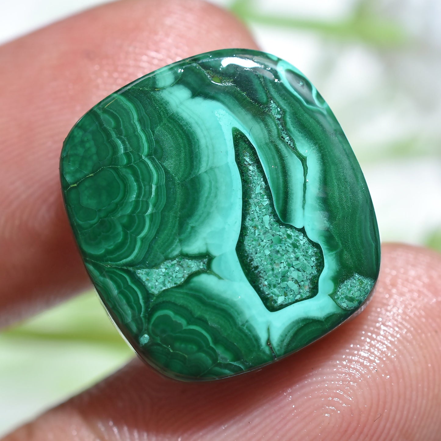 Unique Malachite Gemstones - Small Cabochons for Custom Jewelry & Healing