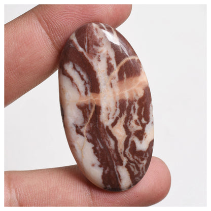 Coconut Jasper Cabochon – Flat One Side Oval & Pear Shape for Pendant Making