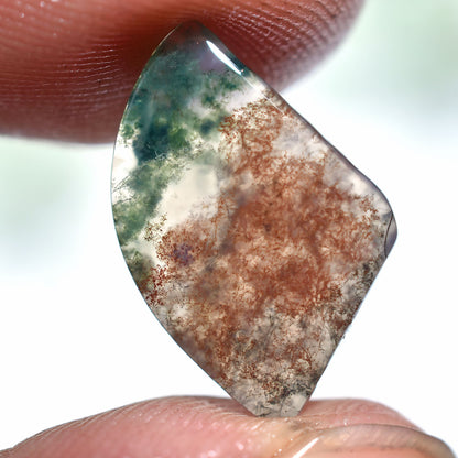 Moss Agate Cabochon – Gorgeous Loose Crystal Stone for Handmade Pendant Jewelry